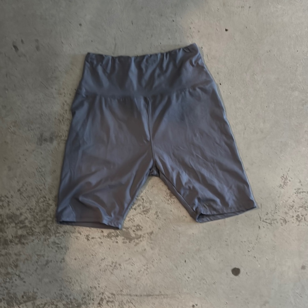 Gray High-Waisted Shorts